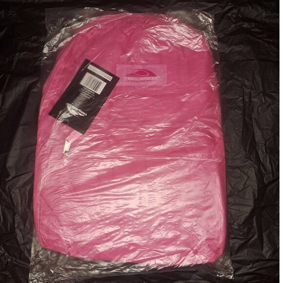 Pink Trailmaker 17" Zippered Backpack With Adjustable Padded Straps - Picture 4 of 5